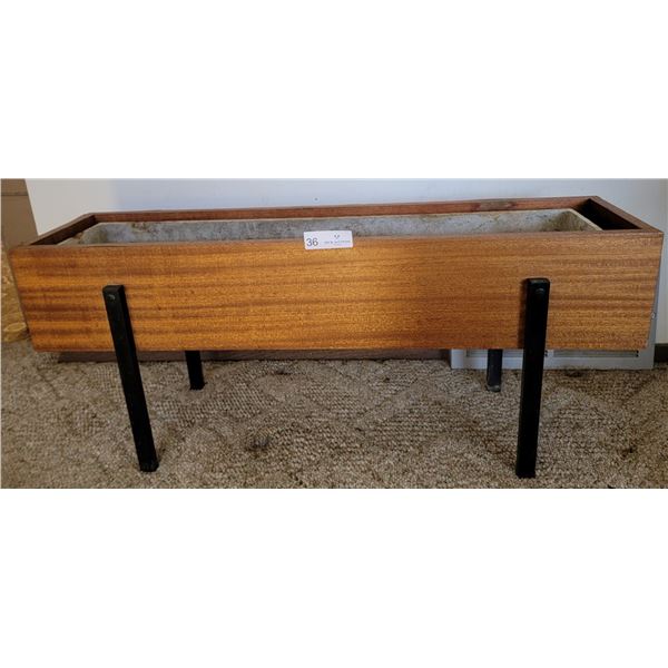 A Long, Rectangular Wooden Planter