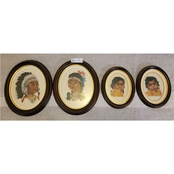 A Wonderful Collection Of A, Cross Stitched, Native American Wall Decor