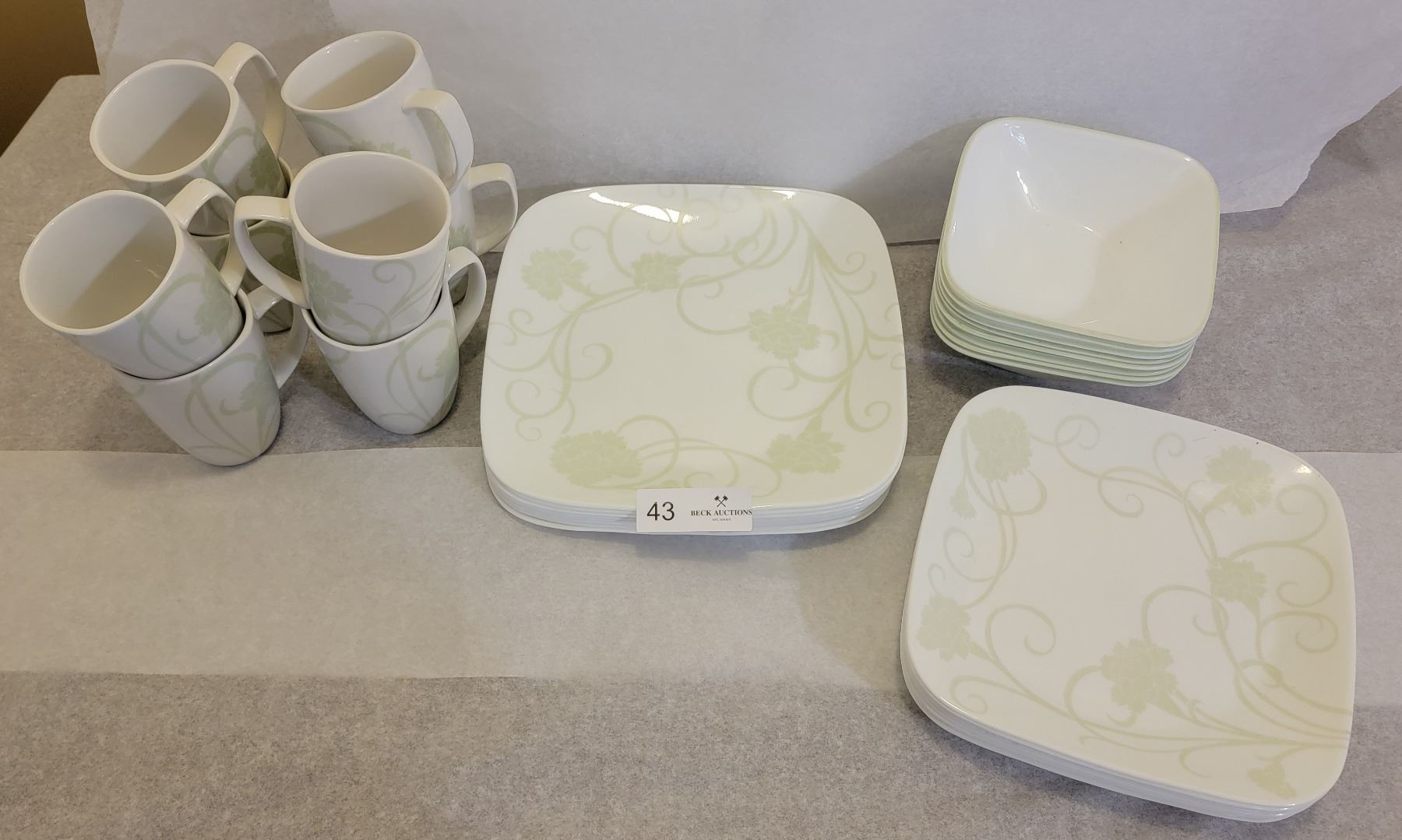 A Large Collection Of Eye Catching Porcelain Dishware From Corelle