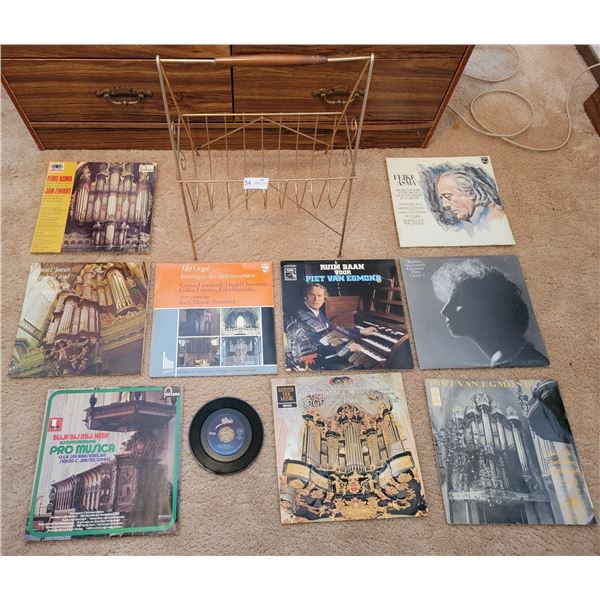 10 Classic Assorted Records With Record Holder