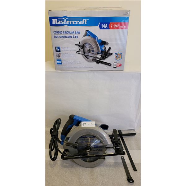 A Corded Circular Saw By Mastercraft ( 14A 7 1/4" 18,5 cm)