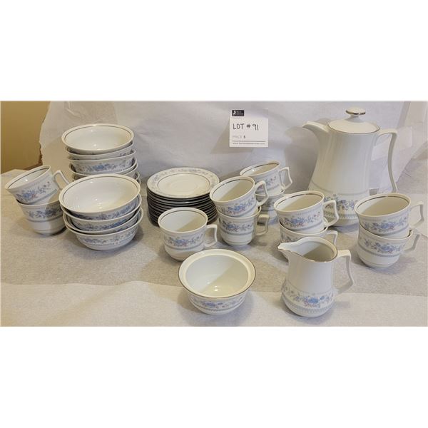 A Large Assortment Of China By JLMENAU ( Plates And Serving Platter )