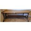 Image 1 : A Sturdy Fold Out Table ( Wooden) With Paper Towel Dispenser Attachment