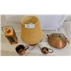Image 2 : An Assortment Of Beautiful Copper Objects ( Lamps, Kitchenware, And Lantern )