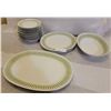 Image 1 : A Charming Assortment Of Porcelain Dishware (Serving Tray, Dinner Plates, Bowls)
