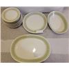 Image 2 : A Charming Assortment Of Porcelain Dishware (Serving Tray, Dinner Plates, Bowls)