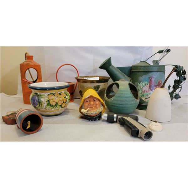 A Gorgeous Assortment Of Garden Accessories And Decor (Watering Pots, Garden Decor, Orb Etc.)