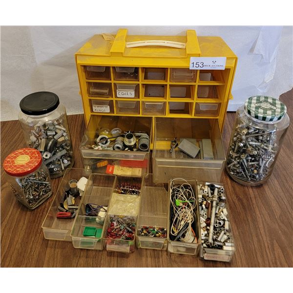 A Nail Kit With A Huge Assortment Of Nails, Screws and Electronic Components