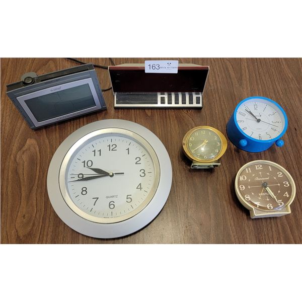 Six Assorted Clocks/Alarm Clocks