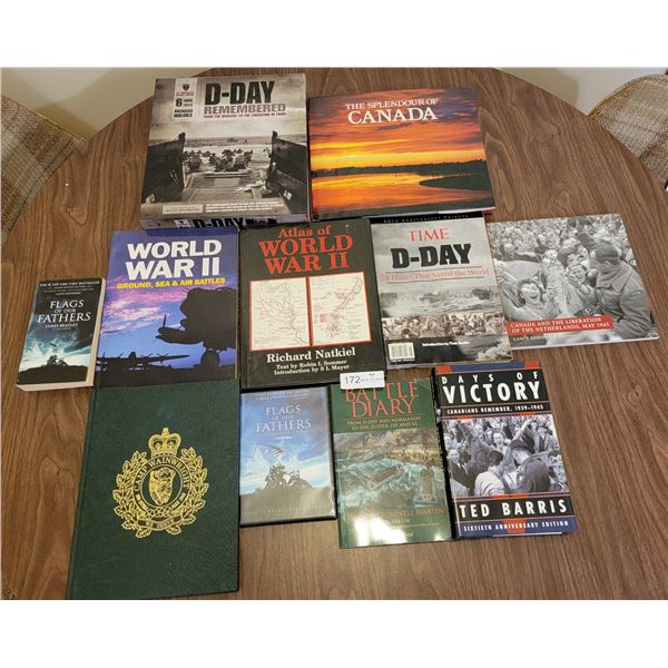 Large Assortment Of World War 2 Books With D-Day Richard Holmes Game