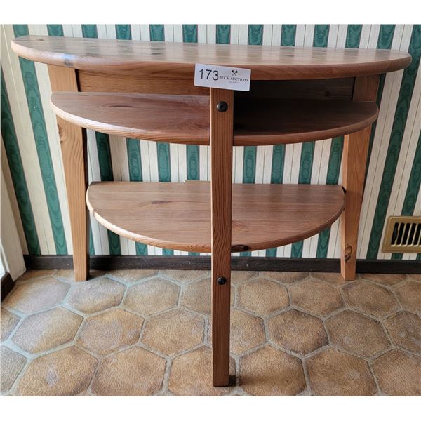 Adorable Wood Accent Table With Little Shelves