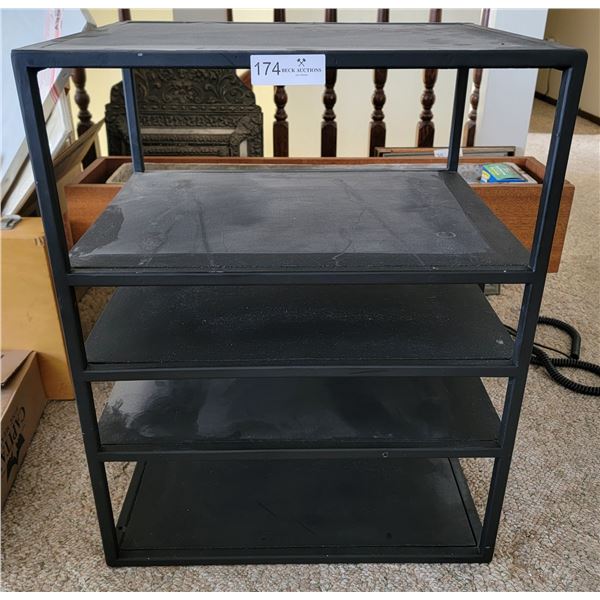 Sturdy Black Metal Frame Shelf