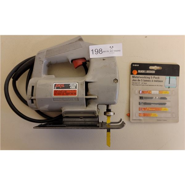 Skil Jigsaw 496C With Black And Decker Metalworking Blades (5 Pack) Cuts Steel 1/8" - 1/4" Thick