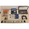 Image 1 : Assorted Tools, Socket Set, 7pc Nut Driver, Level, Chip Chisels, And Measuring Tape