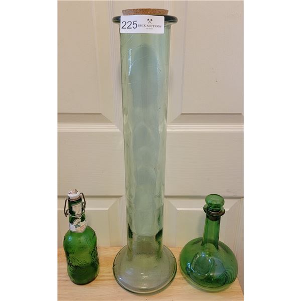 House Decor, World Globe, Glass Bottles, And Framed Picture