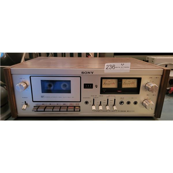 Sony Stereo Cassette Deck Model No: TC-204