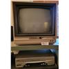 Image 1 : Vintage Commodore TV Model No: 1702 With Sanyo VHS Player Model No. VHR - H530