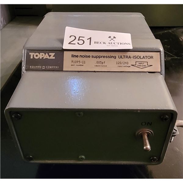 Topaz Line Noise Suppressing Ultra - Isolator Parts No: 91095 -11
