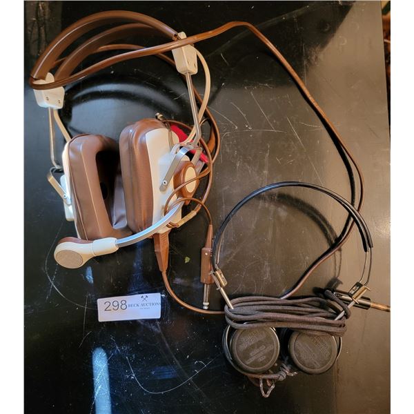 Two Sets Of Vintage Headphones (Trimn Dependable & Telex)