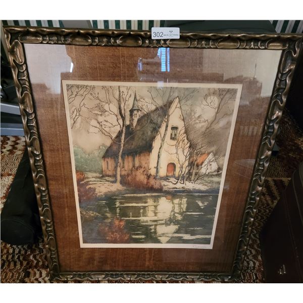 Beautiful Picture Of a Building By The Lake With Stunning Wood Frame