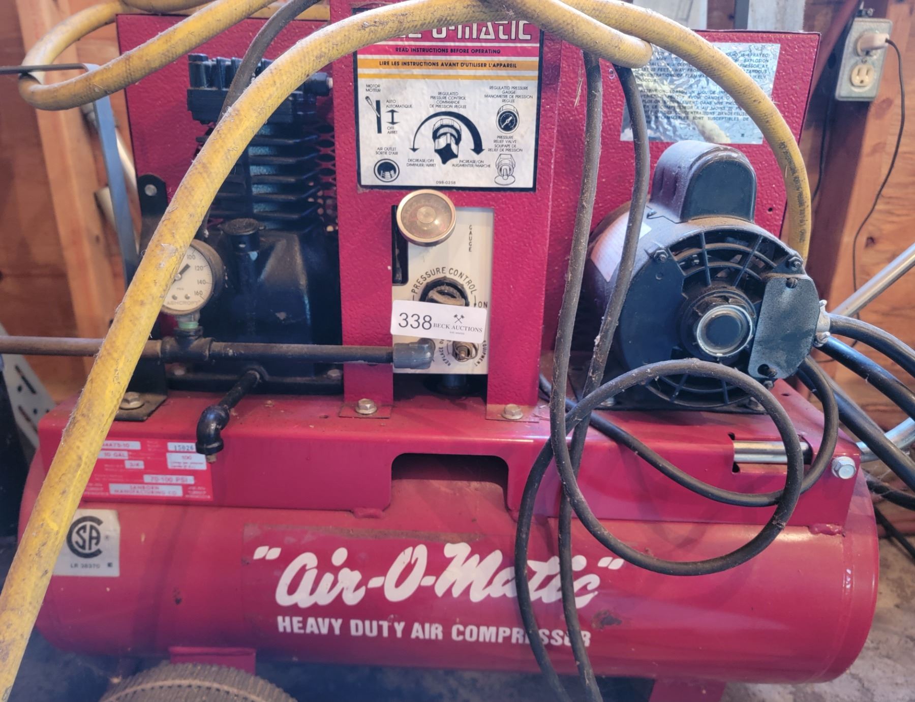 Air-O-Matic Heavy Duty Air Compressor Model No: 44A75-10 - Beck ...