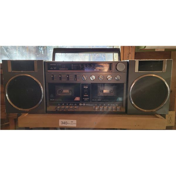 Vintage Unitex Stereo Radio Double Cassette Recorder Model No: K-3302