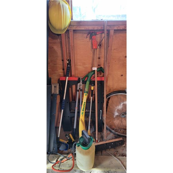 Assortment Of Yard Tools With Weed Eater Lite 8