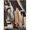 Image 1 : Hand Saws, Crow Bar, And Rubber Mallet