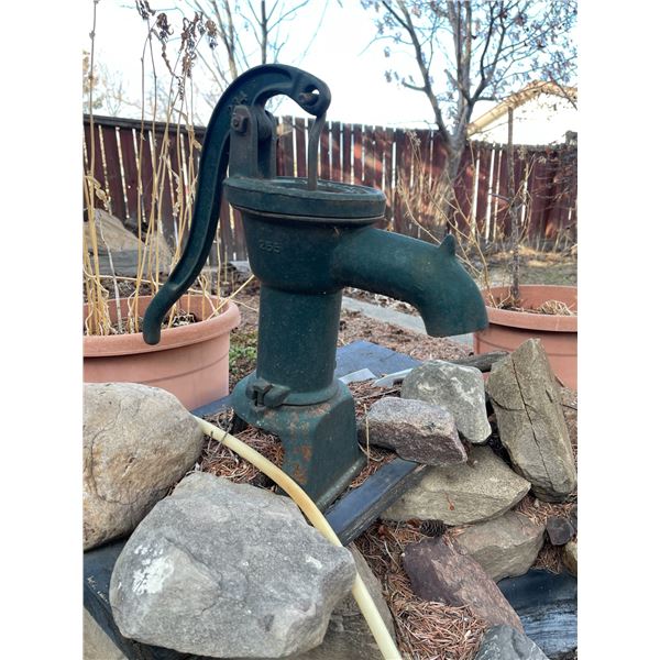 Antique Metal Well Pump Decoration