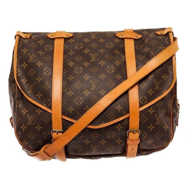 Louis Vuitton Brown Monogram Saumur 43cm Shoulder Bag