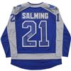 Image 1 : Borje Salming (deceased) Autographed Toronto Maple Leafs Reverse Retro Replica Jersey