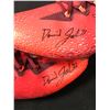 Image 2 : DAVID JOHNSON DEAL SIGNED GAME USED NIKE FOOTBALL CLEATS (PHOTO MATCH INCLUDED CARDINALS COA)