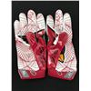 Image 2 : TJ LOGAN DUAL SIGNED GAME USED FOOTBALL GLOVES  (PHOTO MATCH INCLUDED CARDINALS COA)