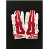 Image 1 : RICKY SEALS JONES DUAL SIGNED GAME USED FOOTBALL GLOVES  (PHOTO MATCH INCLUDED CARDINALS COA)