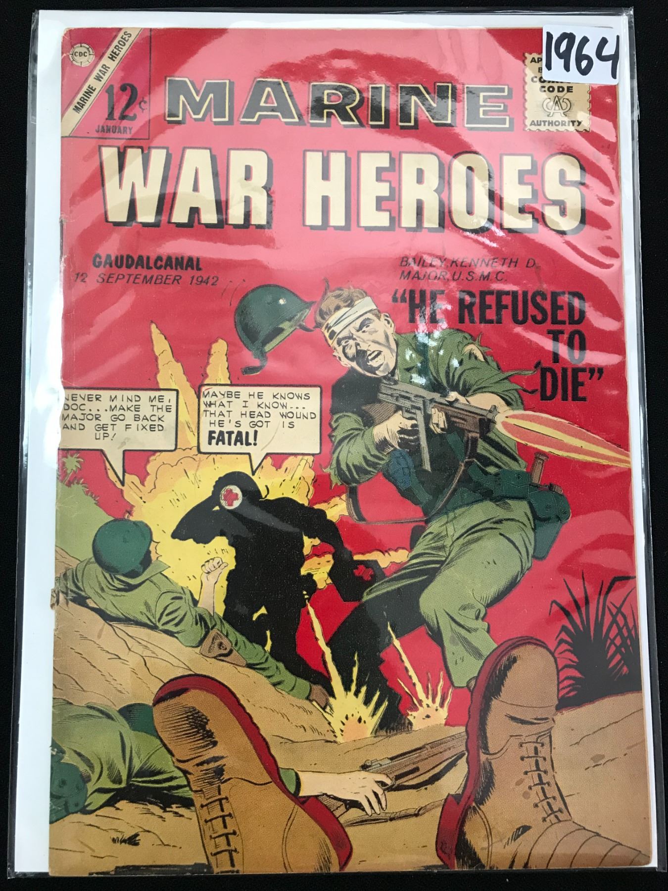 1964 CDC COMICS MARINE WAR HEROES NO.
