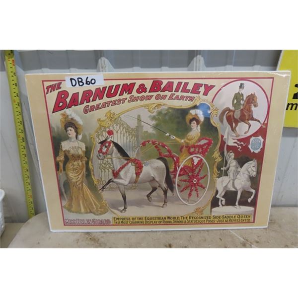 Poster Vintage Circo – Leone E Tigre Barnum & Bailey Anni '40, Riproduzione 18x24