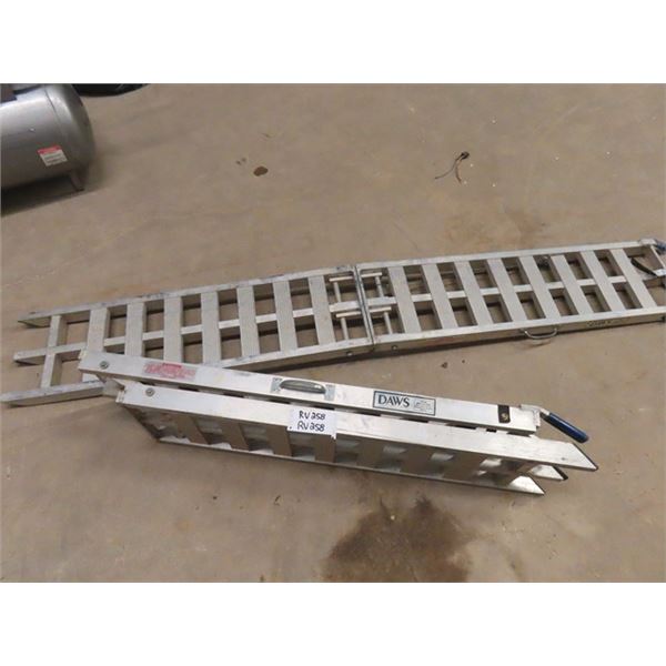 Daws Heavy Duty Folding Aluminum Loading Ramps - 1000lb Rating, 12
