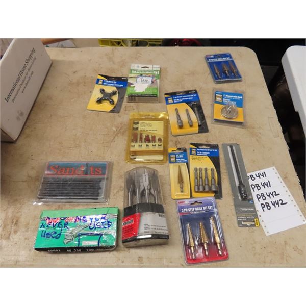 Step Bits, Nut Drivers, Router Bit Set, Spade Bits, Magnet with Hook