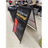 Image 2 : McDonalds Metal Frame Sidewalk Sign 24" x 42" - Easily Reuse for Your