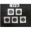 Image 1 : (5) 1918 Canada Large 1 cent Pennies