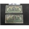 Image 1 : (2) 1937 Canada $1 Paper Bills