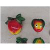Image 2 : Assorted Chalkware Wall Hangers ; Fruit, Swan, Apple String Holder, 2 