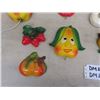 Image 3 : Assorted Chalkware Wall Hangers ; Fruit, Swan, Apple String Holder, 2 