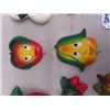 Image 7 : Assorted Chalkware Wall Hangers ; Fruit, Swan, Apple String Holder, 2 