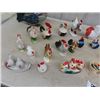Image 2 : Large Assortment Chicken + Rooster Glass Figures - Lots of Salt + Pepper 
