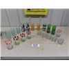 Image 1 : Mid Century Kitchen + Bar Glasses ; Frosted Palm Trees, Floral, plus more
