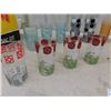 Image 2 : Mid Century Kitchen + Bar Glasses ; Frosted Palm Trees, Floral, plus more