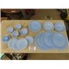 Image 1 : Blue Delphite Pyrex Dishware ; Plates,  Bowls, Saucers, Tea Cup + Saucers - 20 pcs