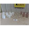 Image 1 : 9 Milk Glass White Federal Coffee Mugs, 5 Matching Glasses, 8 Glasses with