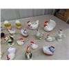 Image 4 : Chicken Figurines - Mostly Salt + Pepper Shakers, Blown Glass Chicken 